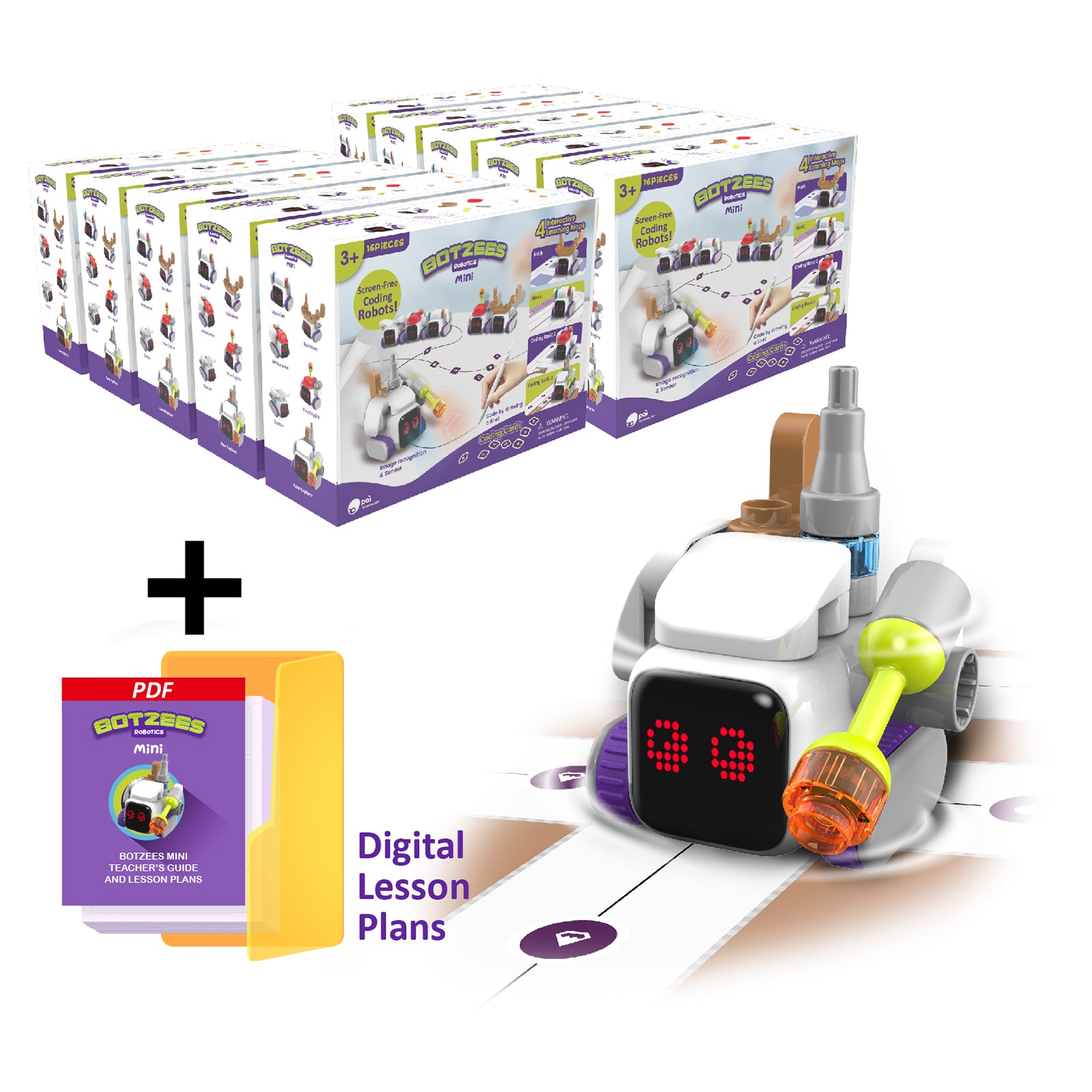 Botzees Mini Coding Robots 禁果游戏 Pack